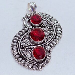 🆕 Natural Big Blue Topaz Gemstone Pendant In Sterling Silver 🆕